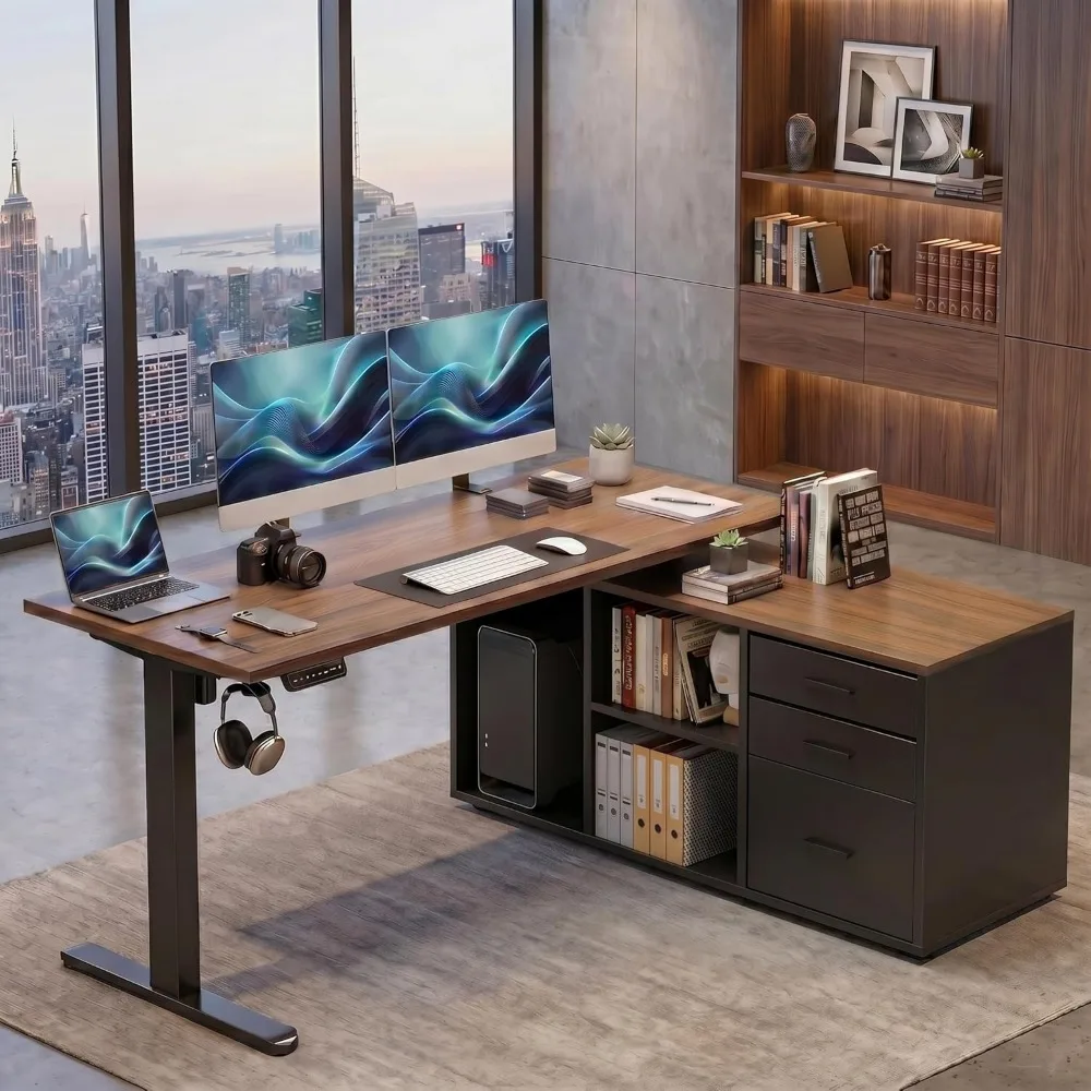 Desk Setup L Shaped - Escritorio en Forma de L HUANUO