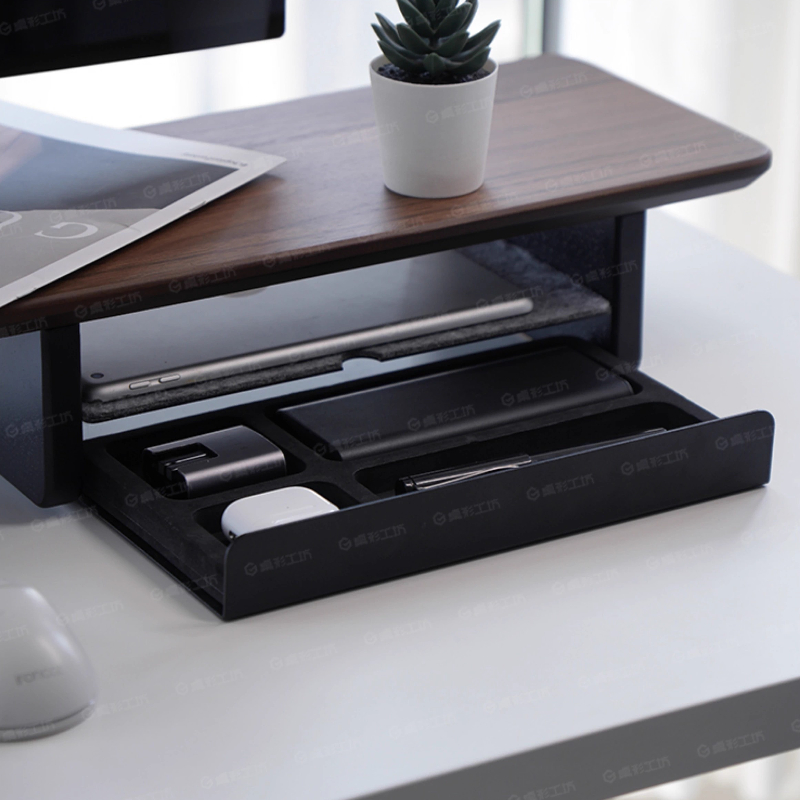 Desk Setup Home - Soporte para Monitor, cajones de almacenamiento