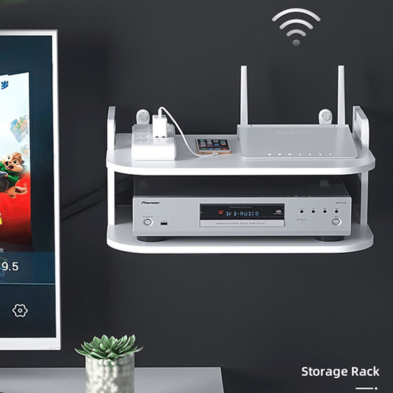 Desk Setup Room - Estante Organizador de Cables para Router