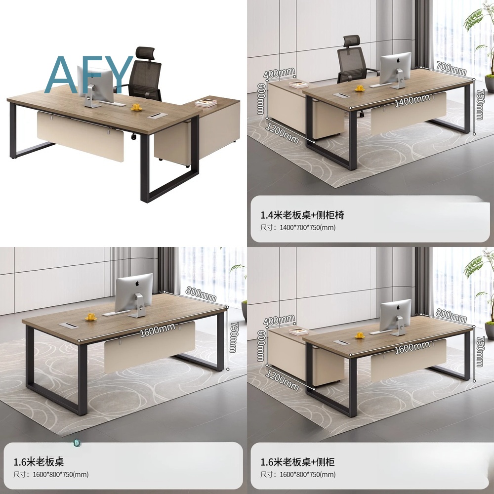 Desk Setup L Shaped - Conjunto de Escritorio Ejecutivo para Oficina