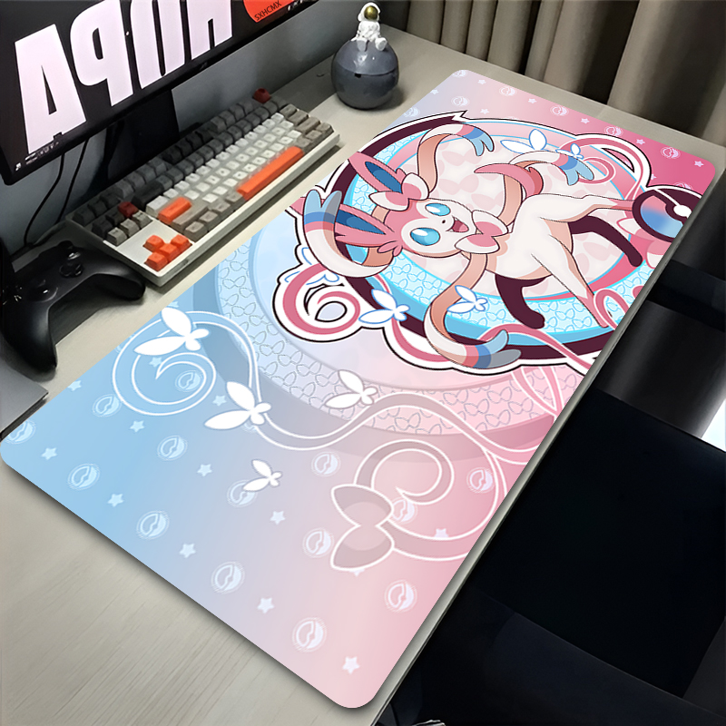 Desk Setup Cute - Alfombrilla de ratón grande rosa, bonita,