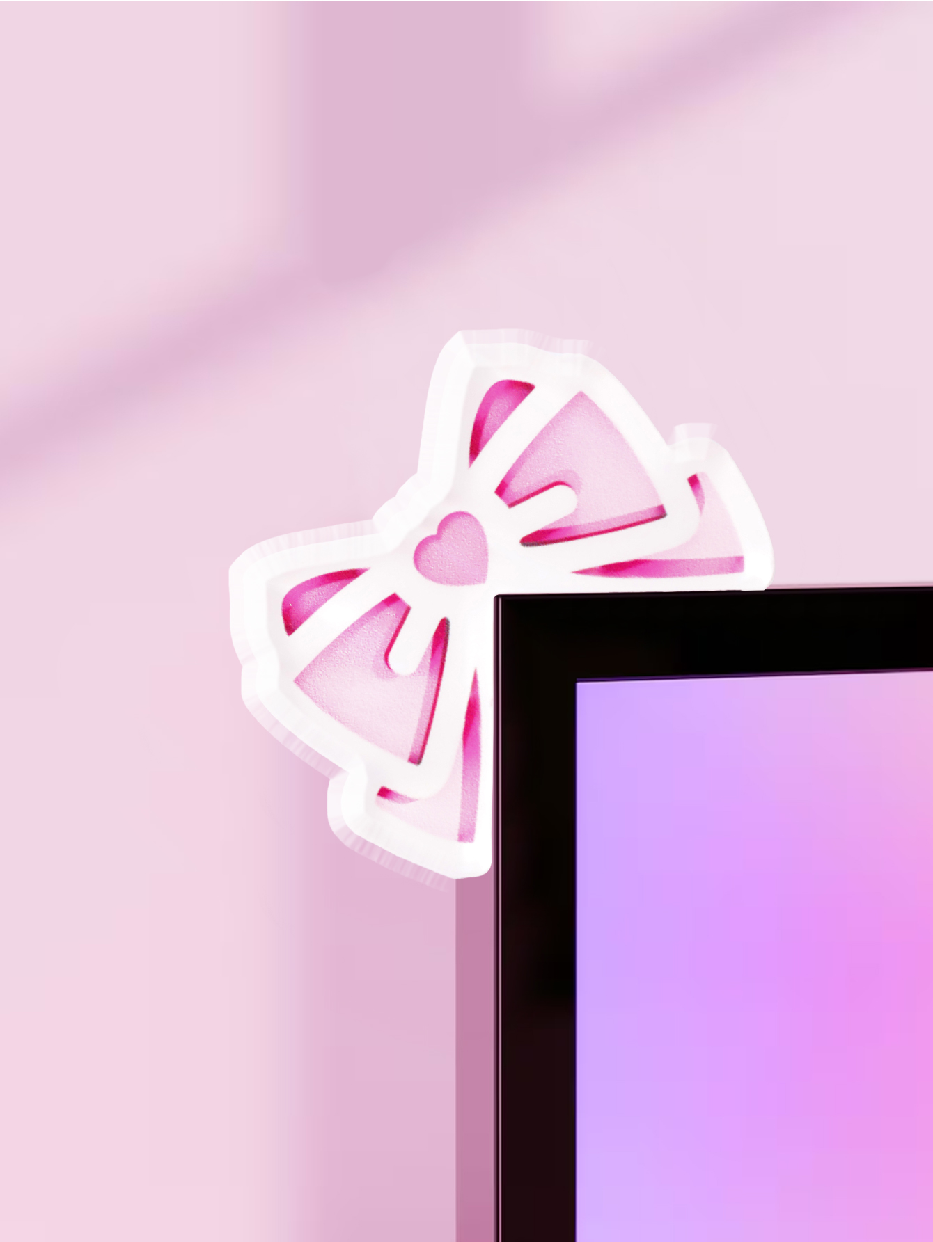 Desk Setup Home - Decoración de Monitor de arco Kawaii,