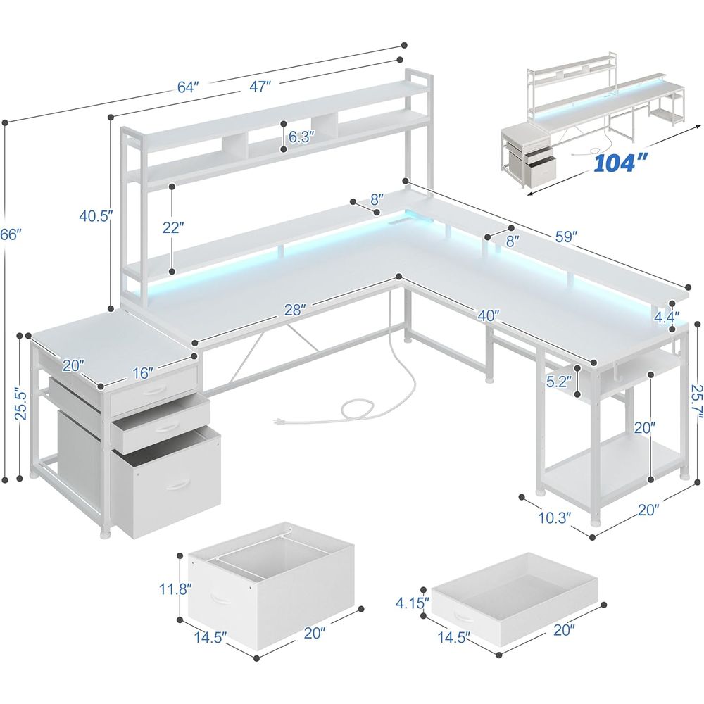 Escritorio en Forma de L de 10 - Desk Setup L Shaped reseña y precio