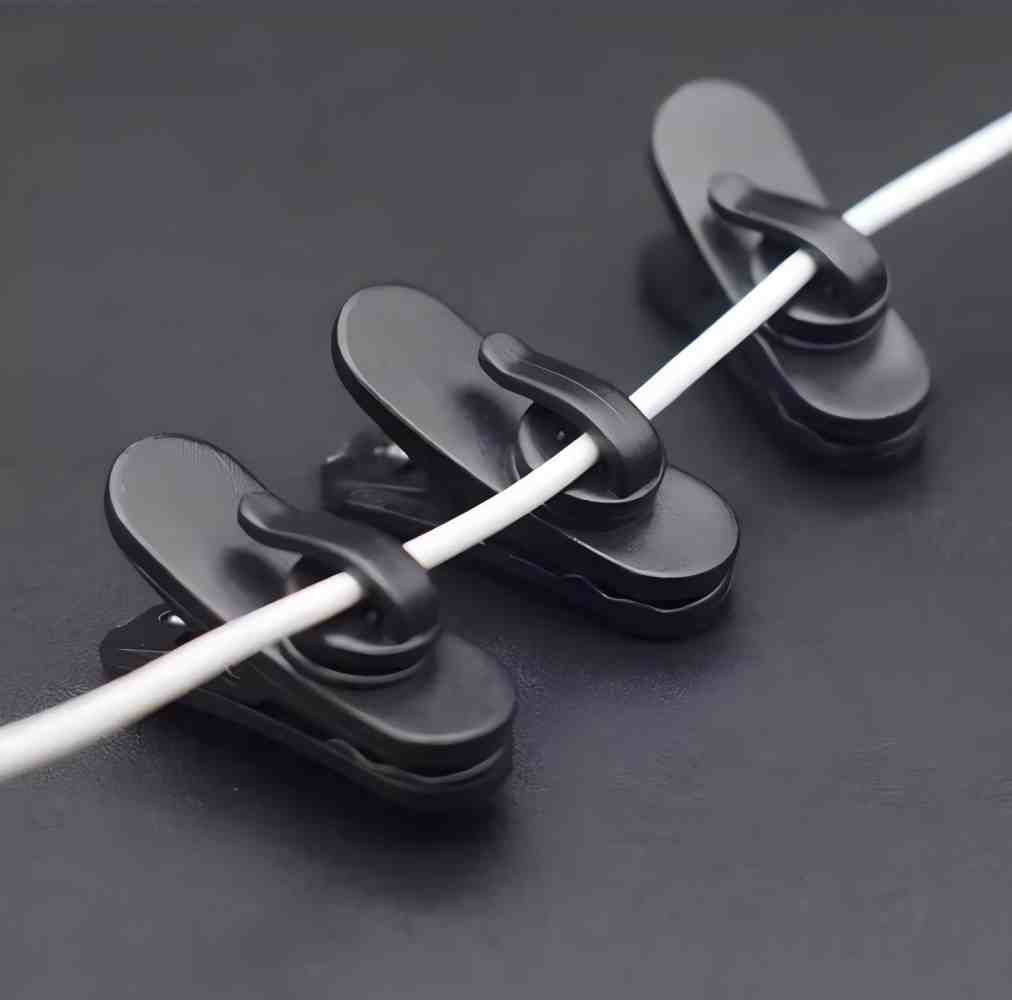 10 clips giratorios para cable - Headphone Hook Under reseña y precio