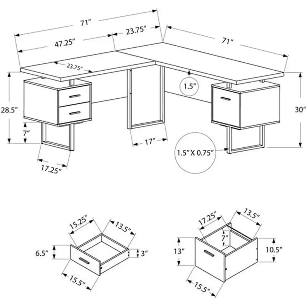 Escritorio para computadora en - Desk Setup L Shaped reseña y precio