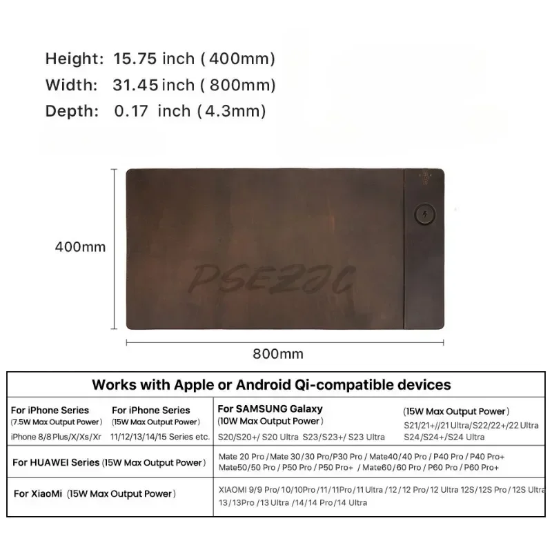 Alfombrilla de ratón de piel d - Desk Pad Leather Large reseña y precio