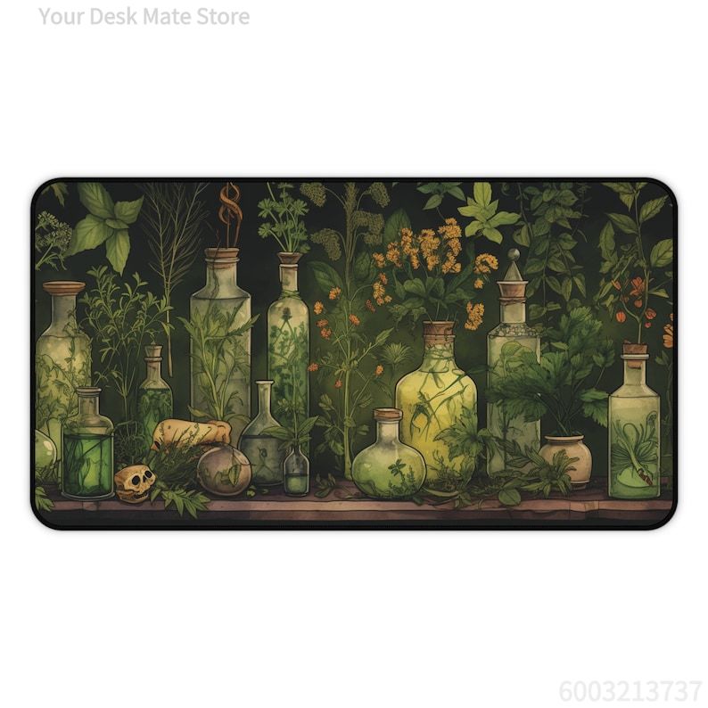 Alfombrilla de escritorio verd - Desk Setup With Plants reseña y precio