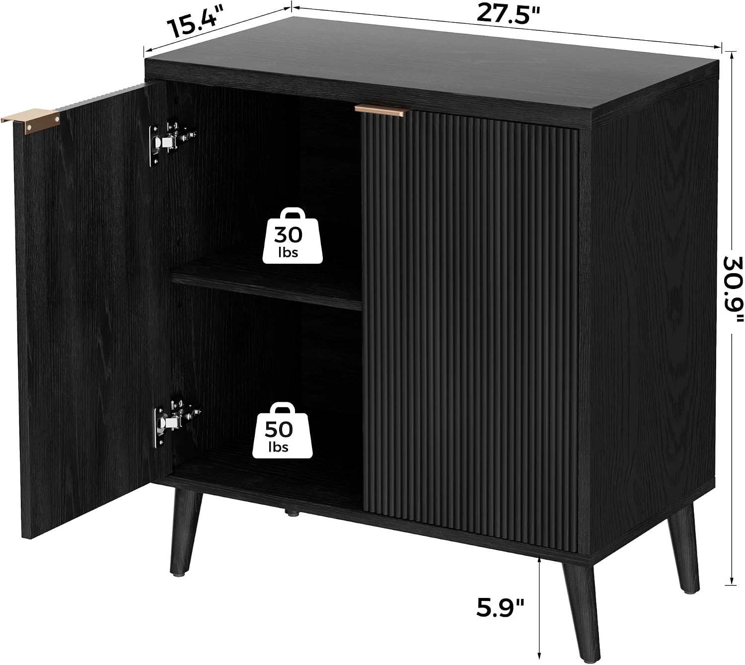Aparador Acanalado Moderno con - Desk Setup Room reseña y precio