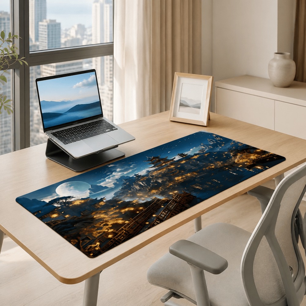 Tapete de mesa alargado con es - Desk Setup For Work reseña y precio