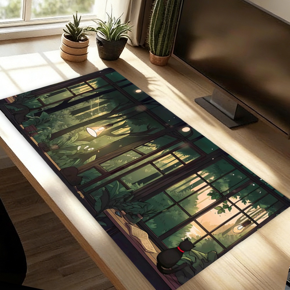 Alfombrilla de Escritorio Lofi - Desk Setup With Plants reseña y precio