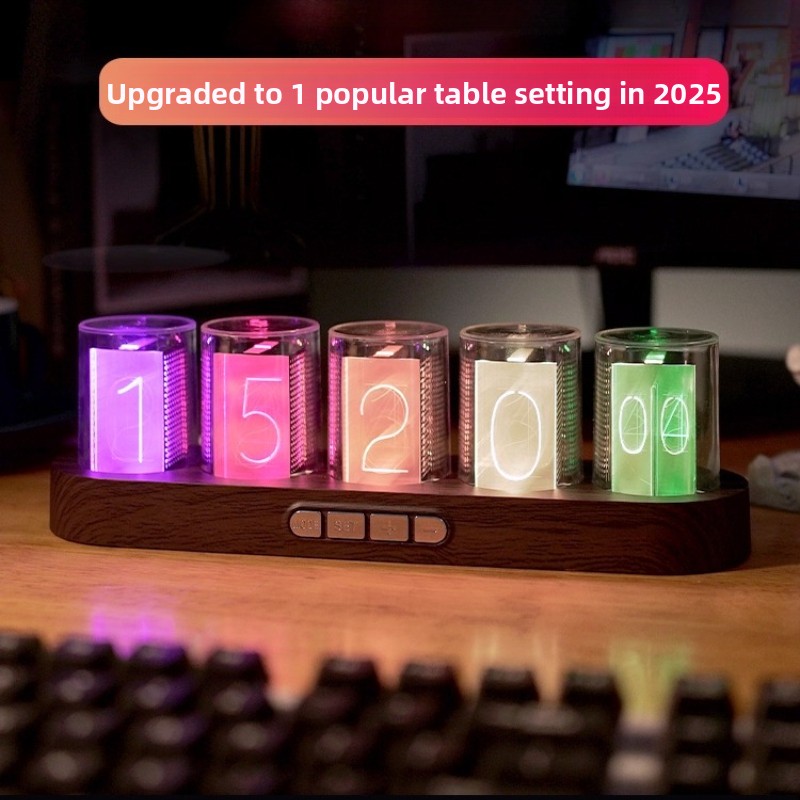 Reloj de tubo LED Nixie RGB pa - Desk Setup Youtube reseña y precio