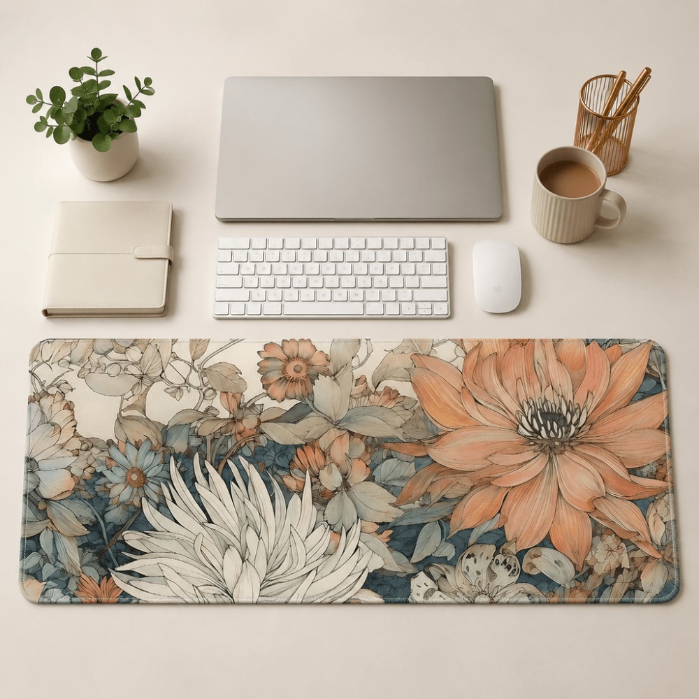 Mantel individual retro floral - Desk Setup For Work reseña y precio